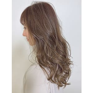 ★20代30代大人可愛いロングナチュラルハイライトまろベージ