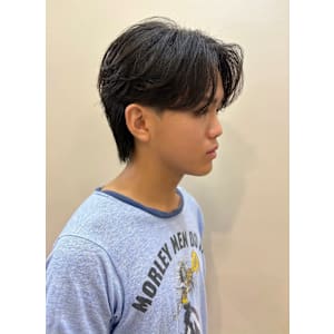 大人毛流れセンターパート