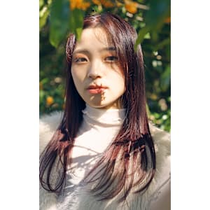 ウルフカット　レイヤーヘア 暖色カラー