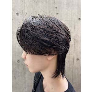 韓国ヘア セ ンターパートウルフ カルマパーマ 表参道