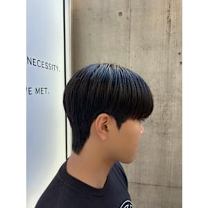 ダウンパーマ×シースルーマッシュ メンズ 韓国ヘア 表参道