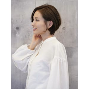 大人可愛いひし形ショートボブ/耳掛け/清澄白河/森下