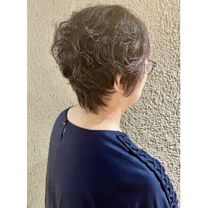 パーマ風くせ毛活かしショートレイヤー【ラベンダーカラー】 - Heart box 四ツ谷店【ハートボックス ヨツヤテン】掲載中