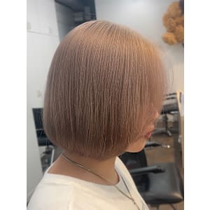 ミルクティーベージュダブルカラーケアブリーチ韓国風レイヤー