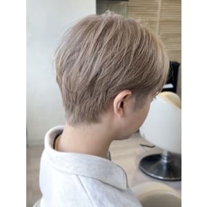 ミルクティーベージュダブルカラーケアブリーチ韓国風レイヤー