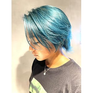 エメラルドグリーン/ミント/グリーン/ブリーチ/ダブルカラー