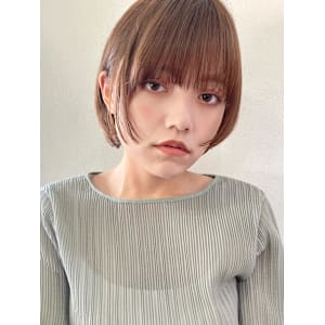ショートボブ/ボブ/チャコールグレー/韓国