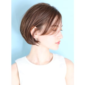 40代50代小顔黒髪ネビージュボブルフワンレンショート - INCEPTION  GINZA 銀座【インセプション】掲載中