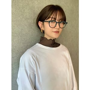 【 マッシュショート × ブラウンベージュ 】浅野美紀