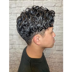 簡単セットかき上げパーマ【床屋】【理容室】