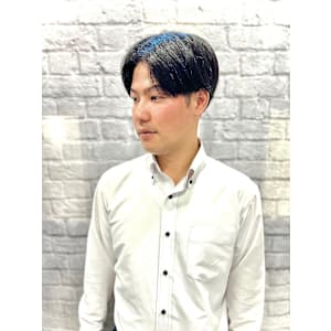清潔感アップ！！ツーブロックセンターパート【床屋】