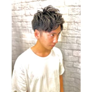 アップバングツーブロックショート