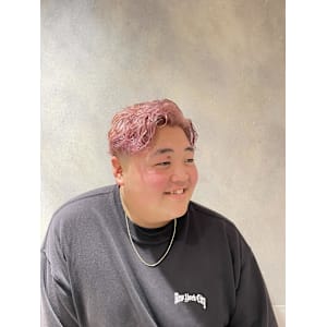 ハイトーンカラー/ブリーチカラー/ピンクベージュ/横浜元町