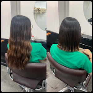 ボブ/ボブヘア/バッサリカット/ストレート/縮毛矯正