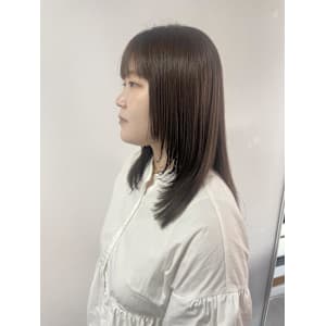 ブラウンカラー/オリーブベージュ/レイヤーカット