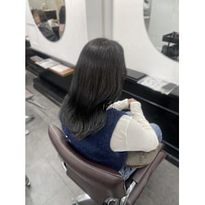 暗髪ヘア/グレージュ/オリーブグレージュ