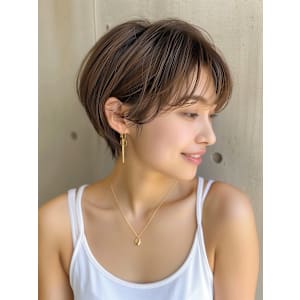 ショート/ニュアンスカラー/グレージュカラー/ハイライト