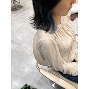 インナーカラー！ブルー！