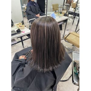 ミルクティーハイトーンケアブリーチ小顔ワンレン所沢練馬韓国