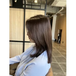 【sourire南大分】ピンクブラウン×ミディアムレイヤー