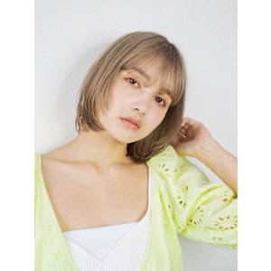 黒髪/ボブルフ/ネビージュ/小顔/ワンレン/学芸大学/髪質改