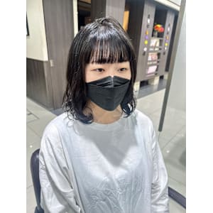 コテ巻き風パーマ