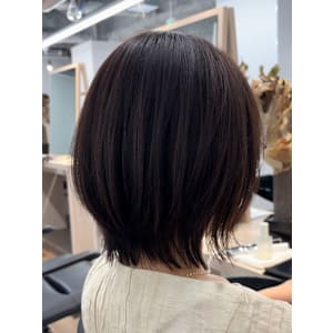 ミディアムボブ/レイヤーボブ/艶カラー/水素ケア【藤原】