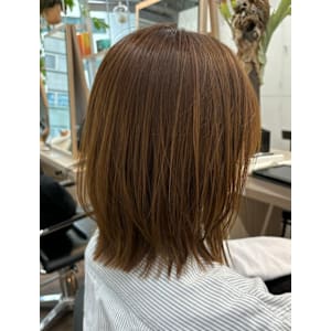 ミディアムボブ/レイヤーボブ/艶カラー/水素ケア【藤原】
