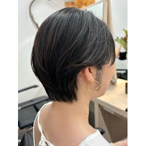 ショート/マッシュショート/艶カラー/水素ケア【藤原】