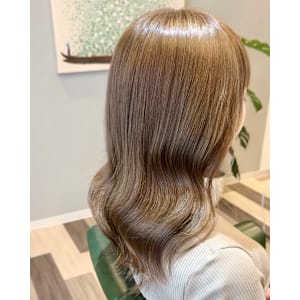 ブリーチ無しダブルカラーベージュ×ワンレン