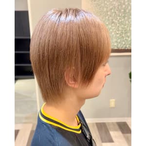 韓国マッシュウルフ×ブラウンベージュカラー