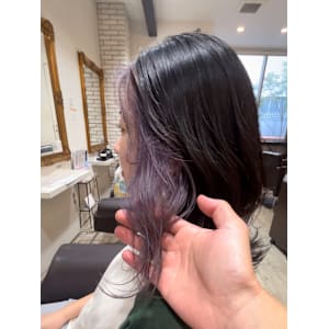インナーラベンダー♪【インナーカラー　髪質改善】