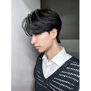 アッシュブラックツーブロック_ba510961