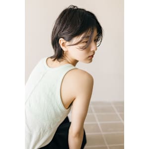 前髪無しのショートボブ