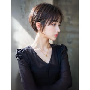 20代30代40代50代ひし形丸み絶壁解消ショート黒髪