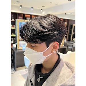 メンズ韓国ヘア　カルマヘア×ダウンパーマ　髪質改善　韓国ヘア