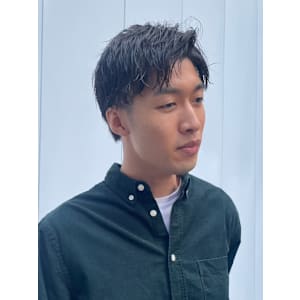 メンズ似合わせカット爽やか短髪かきあげバングアップバング