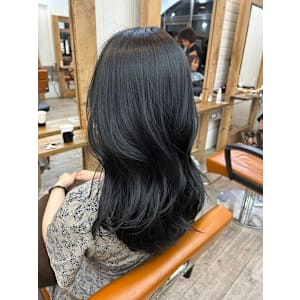 大人レイヤー大人ミディナチュラルくびれヘアブロンドベージュ