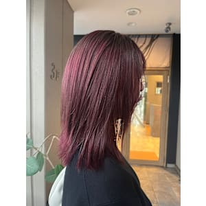 ボブ ボルドーカラー