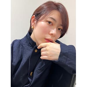 ハンサムショート　マッシュ　ベージュカラー　レイヤー