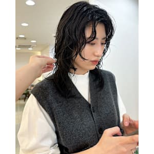 福岡 天神 大名 kchiara×ミディアムレイヤー×パーマ