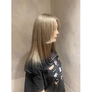 ハイトーン/ミルクティーベージュ/エンドカラー