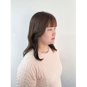 レイヤーカット/フェイスレイヤー/オリーブベージュ