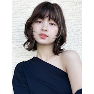 小顔ボブルフネビージュイメチェンこなれミディ