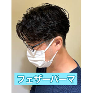 フェザーパーマ毛流れパーマ韓国ヘアメンズパーマ