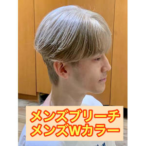 メンズカット/初ブリーチ/ダブルカラー韓国ヘアハイトーン