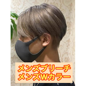 メンズカット/初ブリーチ/ダブルカラー韓国ヘアハイトーン