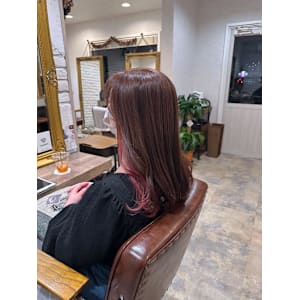 【MAGIC 米重】インナーカラー×毛先ぷつっと重ためロング