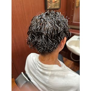 MEN'Sアッシュニュアンスパーマ韓国マッシュスペインカール