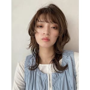 ウルフ×パーマ×ミディアム